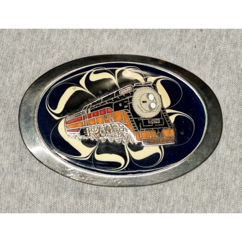 Vintage Union Pacific‎ Railroad Locomotive Belt Buckle   3.5" X 2.25" Fits 1.75"